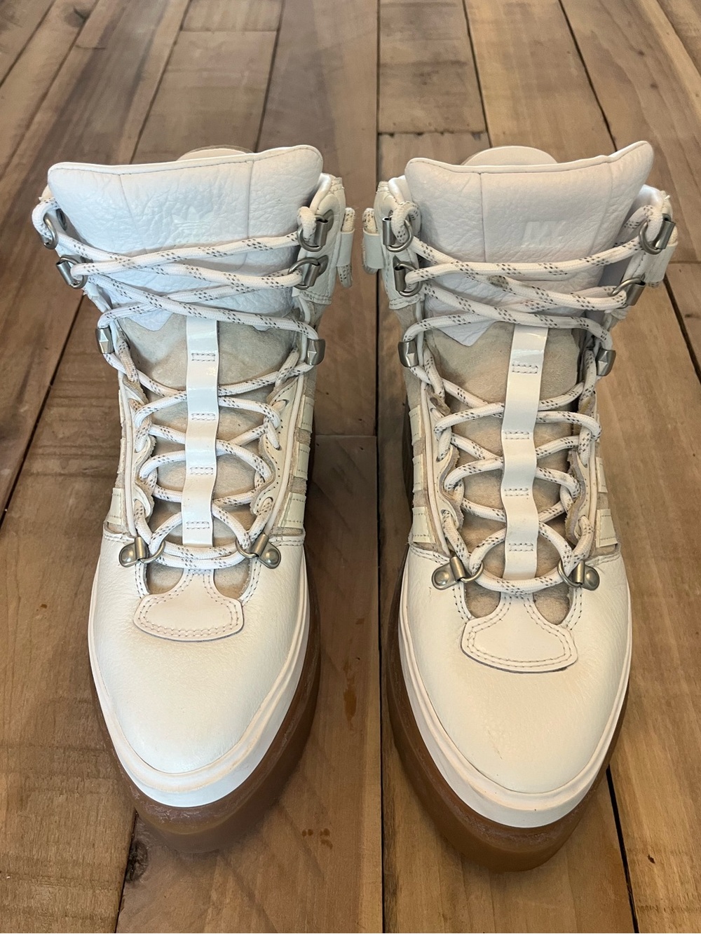 Adidas X Ivy Park Super Sleek Boot (GX2782) Women’s Size 6 White Leather